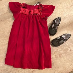 H&M Girls Velvet Sequined Holiday Dress 5